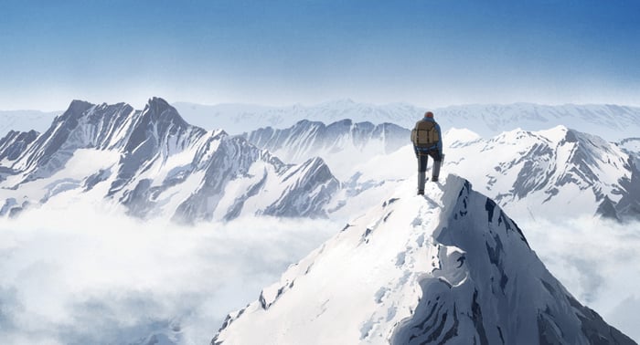 On-screen mountains