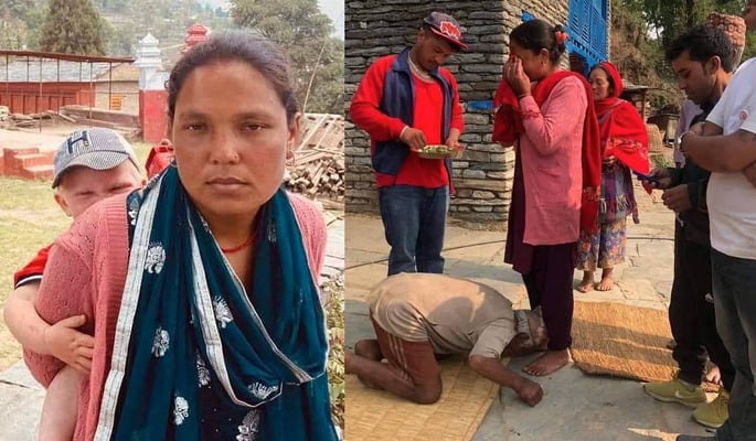 Baby on her back, Dalit mother on campaign trail