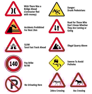 Off-road signs