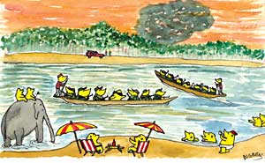 Big Ben - Issue #202: Sunset cruise in Chitwan, burning elephant grass