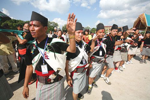 ETHNIC PRIDE: Lugumyal Society celebrates Magar National Bhumya Festival in Khulamanch, Tuesday.