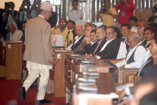 WHO'S NEXT? After the UML withdrew from the race for the prime ministerial post, the Maoists and the NC will contest the second round of voting on Friday.