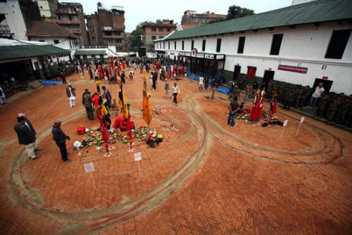 NINTH DAY: The ritual of animal sacrifices takes place at Dashai ghar in Basantapur Darbar Square on Nawami, the ninth day of Dashai.