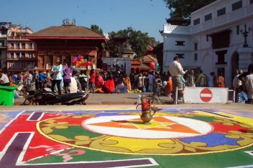 COLOURFUL CELEBRATION: The fifth Mandala Art Workshop and Exhibition was organised by Lalit Kala Campus Tisa Litrature Group and Creative Art Centre on the occasion of Nepal Sambat 1130 at Basantapur Darbar Square on Monday.