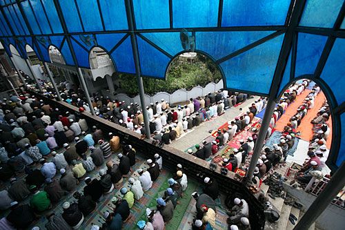 HOLY DAY: The Muslim community came together at Kashmiri Mosque in Kathmandu to celebrate Bakr Eid on Wednesday.