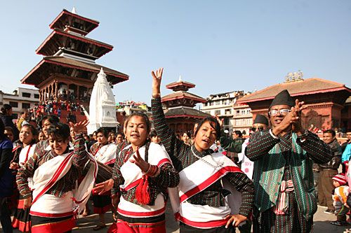 TIME TO CELEBRATE: The Jyapu community of Kathmandu celebrates 7th National Jyapu Day on Tuesday in Basantapur.The program was organized by the Jyapu Cultural Development Fund.
