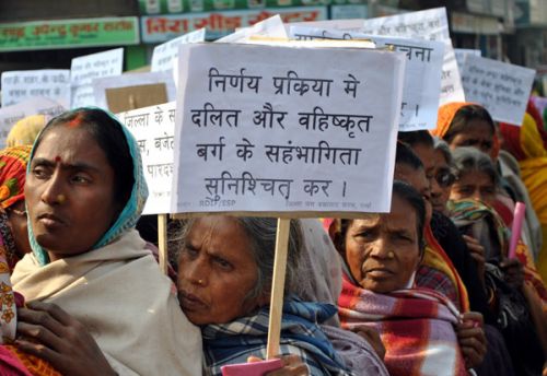 WALK FOR YOUR RIGHTS: Women participate in a rally on Tuesday, demanding equal rights for marginalised communities. The rally began from Ghantaghar in Birgunj.