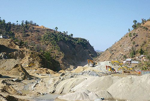 MOTHER EARTH: Illegal stone and gravel mining in Nallu and Lele of Lalitpur District, Tuesday