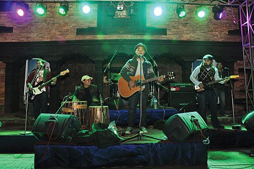 FLYING HIGH: Rock band Albatross launch their new album 'Atti Bhayo' (Too Much) at Patan Darbar Square.
