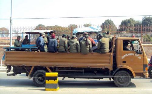 CLOSED SHOPS: Kathmandu Metropolitan Office confiscates merchandise and mobile shops set up by footpaths vendors on Tuesday.