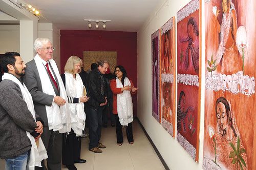 COVER GIRLS: Norwegian Ambassador Thor Gislesen inaugurated 'Avatars & Interpretations', an art exhibition by Erina Tamrakar and Asha Dangol, on Sunday, at the Siddhartha Art Gallery, Babar Mahal.