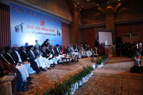ON YOUR MARKS: The 45th Annual General Meeting (AGM) of the Federation of Nepalese Chambers of Commerce and Industries (FNCCI) was inaugurated at Hotel Yak & Yeti on Monday. This AGM will elect a 61-member executive committee for a term of three years.