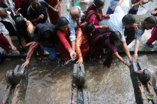 IN YOUR MEMORY: Residents of Kathmandu and surrounding areas gather at Mata Tirtha on the occasion of Mother's Day on Tuesday.