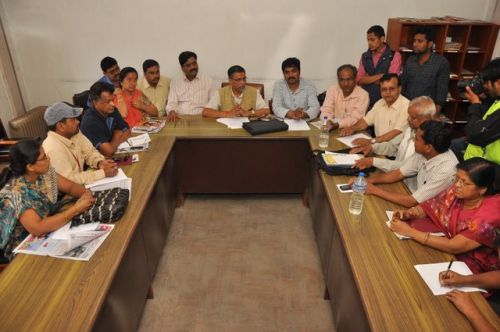 FIRST APPEARANCE: JP Gupta led Madhesi Janadhikar Forum-Republic conducts its first press meet at Singha Darbar on Friday. Gupta split from MJF-N, taking 13 of its 25 CA members, after it decided to join the government,.