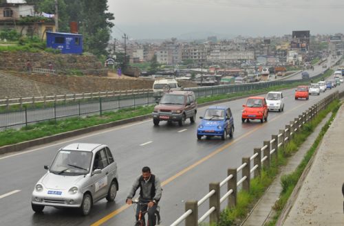 GOOD THINGS IN SMALL PACKAGES: Electric car rally from Kathmandu to Sanga on Saturday to raise money for patients of Spinal Injury Rehabilitation Centre, Sanga.