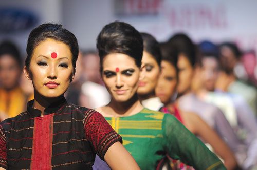 FASHIONISTAS: Models walk the ramp at the opening day of TGIF Fashion Week at Hyatt Regency, Boudha, on Wednesday.