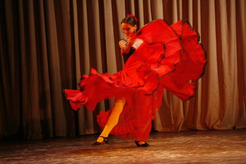 BALLET MAGIC: A ballet dancer from Theatre Gzhel, a Russian dance group, performs at the Russian Cultural Centre, Kathmandu, on Wednesday.