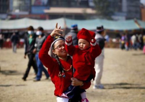 HAPPY NEW YEAR: The Tamang community welcomes the year 2848 with Sonam Losar at a celebration held at the Tudikhel on Tuesday.