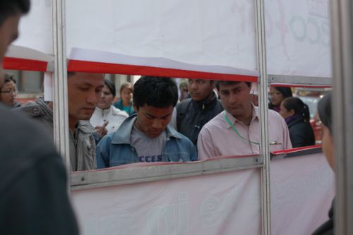 WELCOME TO ECO FAIR! Visitors purchase entrance tickets to the Nepali Times eco fair held at Nepal Academy Hall, Kamaladi, on Saturday. The exhibition will continue until Sunday.