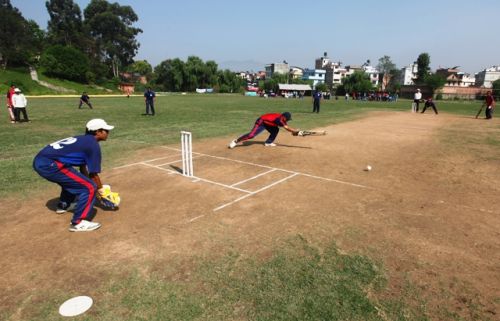 HOWZAAT! Kathmandu plays against Pokhara in the 4th National Blind Cricket Tournament, held in the valley on Thursday. Compared to regular cricket, cricket for the blind has shorter bats, smaller gloves and a shorter running distance and the balls are rigged to make sounds.