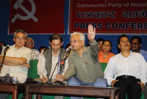 NOT UNITED: The dissident faction of UCPN Maoist led by Mohan Baidya formally announces new party, Communist Party of Nepal, at the Academy Hall on Tuesday.