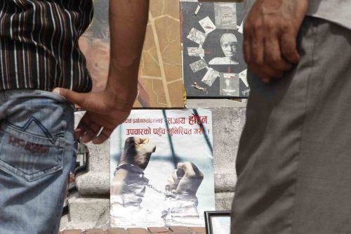 SAY NO TO DRUGS: A poster at a program to mark the World Drugs Day at Basantapur on Wednesday.