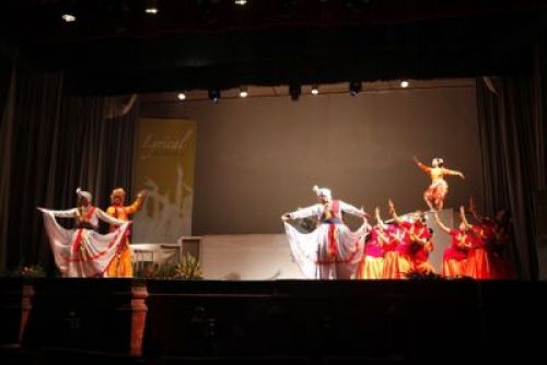 LIGHT FOOTED: Performers at Lyrical Dances program organised by Nritya Aagan at the Army Officer's Club in Sundhara on friday evening.PIC