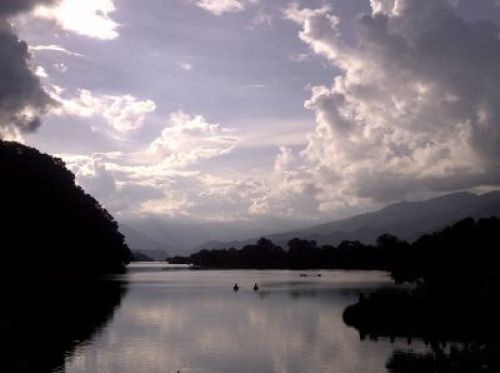 SUNNY SIDE UP: Pokhara residents out boating on Thursday after the first sunny day in a week. PIC