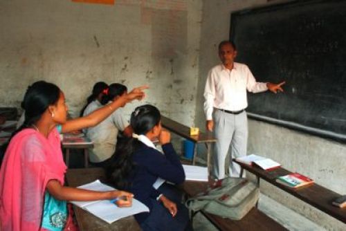 EXTRA HELP: Students of Radha Krishna Secondary Public School in Biratnagar take extra Maths classes on Sundays. The school conducts free remedial classes during Dasain for those appearing in SLC exams.