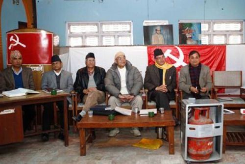 IN LINE WAITING: The CPN-UML party holds a political meeting to come up with a candidate for the prime minister, in Balkhu on Tuesday afternoon.