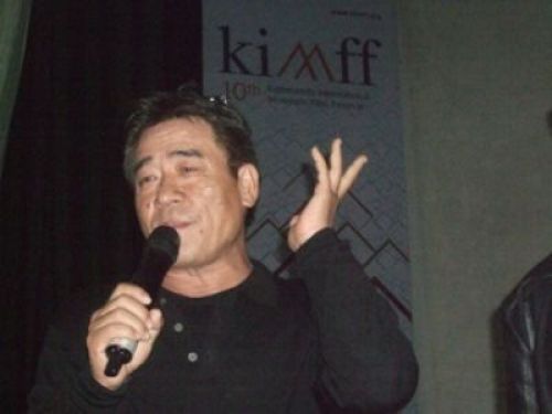 Q&A: Kesang Tseten interacts with the audience after the screening of his film 'Who Will Be a Gurkha' at city hall on Saturday evening as part of the Kathmandu International Mountaineering Film Festival.