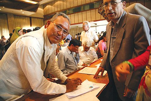 NC's vice-presidential candidate Man Bahadur Biswokarma.
