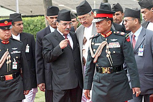 OFF AGAIN: PM Pushpa Kamal Dahal departed for India on Wednesday to attend the second summit of BIMSTEC. Dahal is expected to hold bilateral talks with PM Manmohan Singh during the 3-day visit.