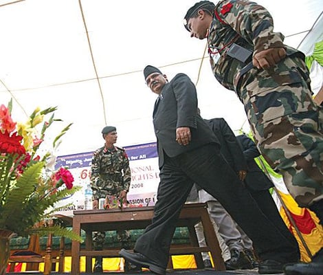 MARCH ON: PM Pushpa Kamal Dahal attends a program organised by NHRC-Nepal on the occasion of the 60th International Human Rights Day on Wednesday.