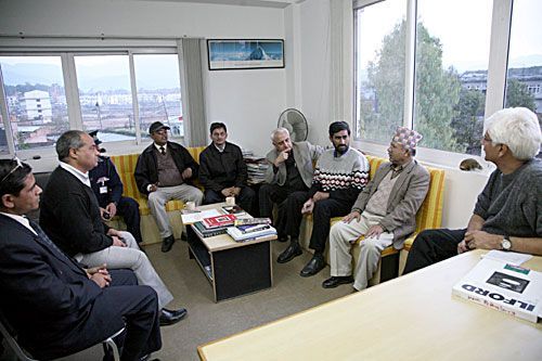 SPREADING WORD: Nepali Times editor Kunda Dixit briefs CA Members on the incident on Sunday.