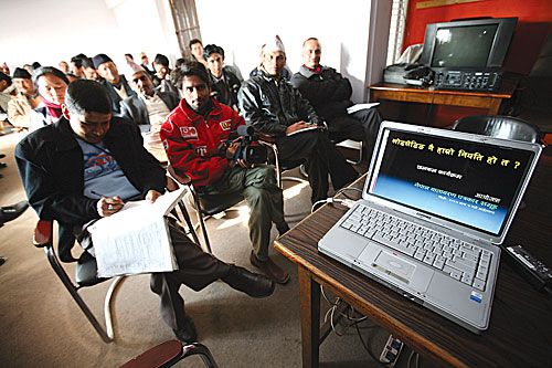 POWERLESS: Journalists attend a discussion program on loadshedding organised by the Nepal Forum of Environmental Journalists on Sunday.
