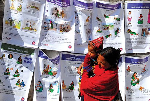 EMBOLDENED: A local attends the first reproductive health camp in Holeri, Rolpa organised by the Safe Motherhood Network, DHO and USAID last week.