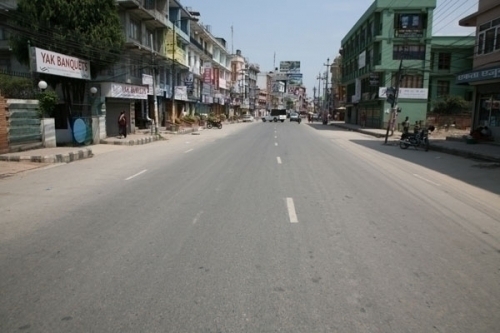 CALM: The roads are quiet on Wednesday, the day before polls. This main road in Kumaripati is almost deserted.
