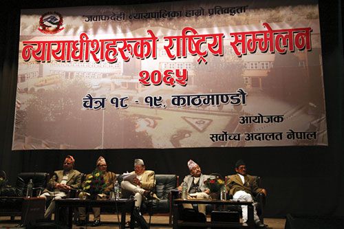 BEING JUDGEMENTAL: Judges from all over the country gathered for their two-day national convention at the National Academy on Tuesday.