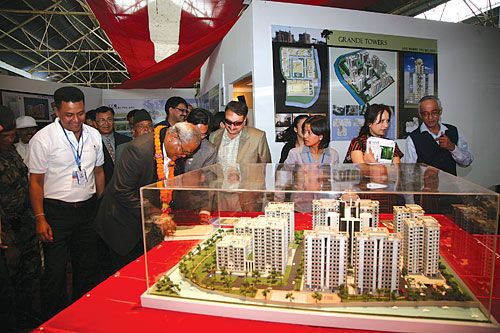 AIMING HIGH: Minister of Physical Planning Bijay Gachhedar at the inauguration of the Real Estate Expo at Bhrikuti Mandap on Thursday.