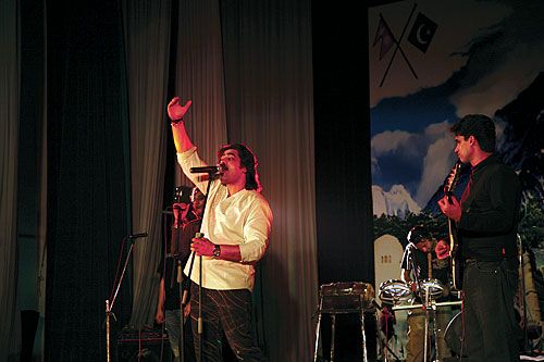 SUFI EVENING: Pakistani classical musician Shafqat Amanat Ali performs at the Nepal Army Club on Friday.