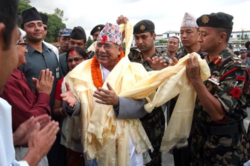UPSCALE ADDRESS: Prime Minister Madhav Kumar Nepal moved into his official residence in Baluwatar on Wednesday.