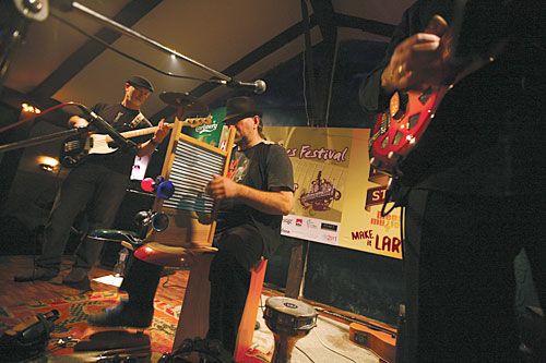 GROOVING: The Mike Garner Band get down to it in Attic Bar on the opening night of the Himalayan Blues Festival 2009 on Wednesday. The blues fest runs till Sunday.