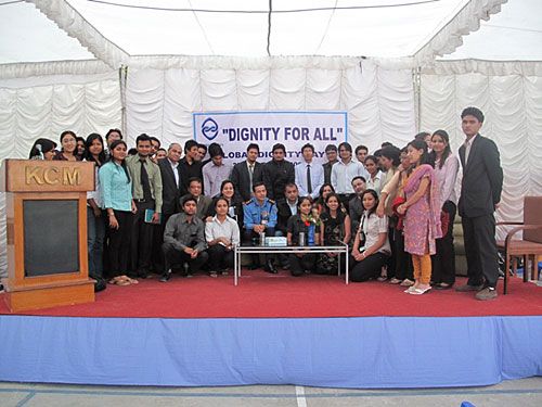 WITH DIGNITY: The World Economic Forum and Young Global Leader Forum joined hands with Kathmandu College of Management on Tuesday to celebrate World Dignity Day.