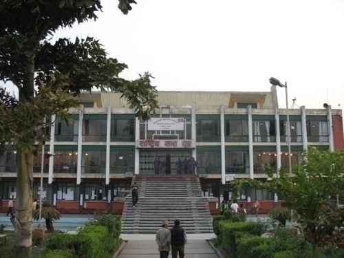 GREAT HALL OF THE PEOPLE: Kathmandu's Chinese-built City Hall was the venue for the counting of votes from Kathmandu constituencies 1-5. Prakash Man Singh of the NC was declared winner of Number 1, defeating Pradeep Nepal of the UML and Ram Man Shrestha o
