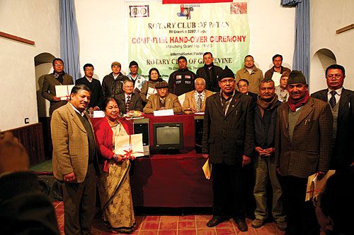 TECH TRANSFER: Rotary Club of Patan hands over 80 computers and printers to nine public schools in Lalitpur.