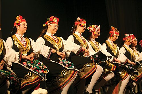 DANCE, DANCE, DANCE: Bulgarian dancers perform at the fifth International Folk Cultural Festival at Nepal Academy on Saturday.