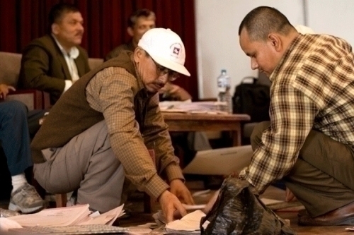 Vote count taking place inside Birendra International Convention Center for Kathmandu Constituency No. 9.