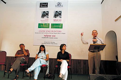 FRONTLINE: Head of OHCHR in Nepal Richard Bennett launches Himal Books' 'Close Encounters' on Monday at Yala Maya Kendra, Patan Dhoka.