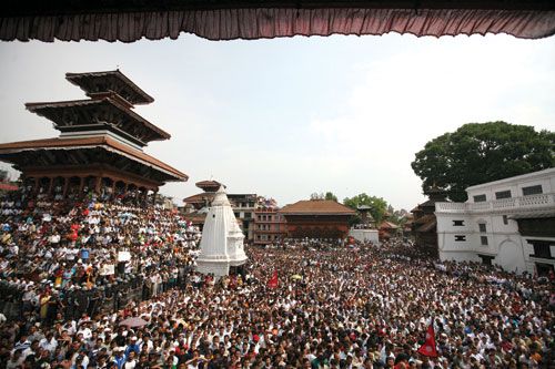 WE THE PEOPLE: People from various walks of life, representatives of professional bodies, civil society members and others gathered for a peace assembly at Basantapur Darbar Square, Friday.